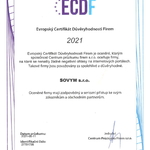 Sovym s.r.o. - evropský certifikát důvěryhodnosti firem