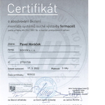 Certifikát o absolvování montáže systému suché výstavby Fermacell